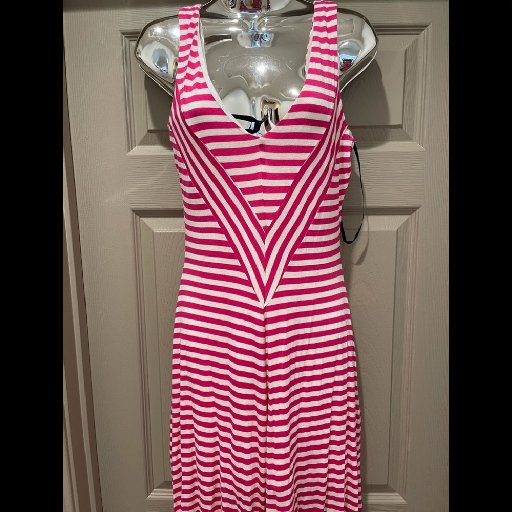 Bebe striped Pink and white dress size Medium